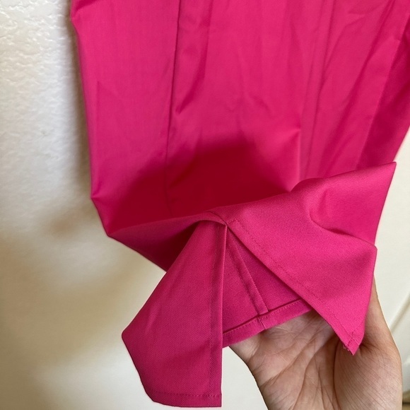 NEW Lovers + Friends Hot Pink Imani Cropped Slit Split Pants Trousers Barbie - Picture 4 of 8